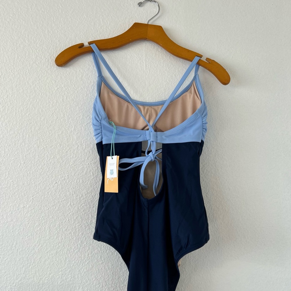 Kona Sol Navy Blue One Piece Swimsuit Size S - Picture 3 of 4